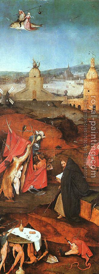 Hieronymus Bosch : St. Anthony in Meditation, inner-right wing of the triptych The Temptation of St. Anthony